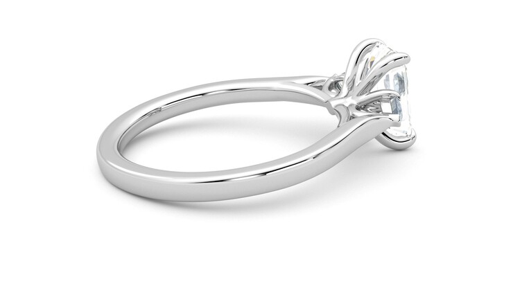 Taylor & Hart Faith Emerald Engagement Ring 360 degree image 11