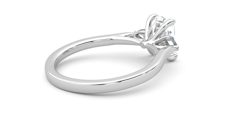 Taylor & Hart Faith Emerald Engagement Ring 360 degree image 12