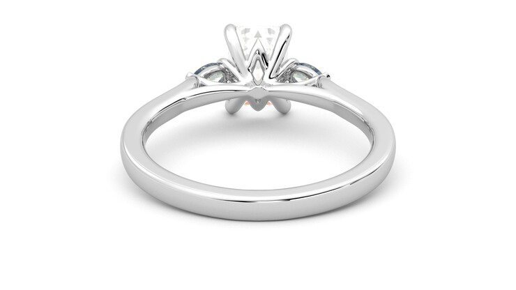 Taylor & Hart Faith Emerald Engagement Ring 360 degree image 15