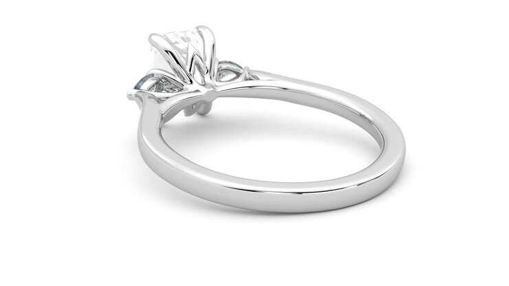 Taylor & Hart Faith Emerald Engagement Ring 360 degree image 17
