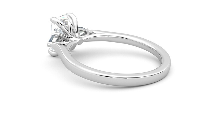 Taylor & Hart Faith Emerald Engagement Ring 360 degree image 18