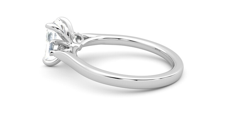 Taylor & Hart Faith Emerald Engagement Ring 360 degree image 19