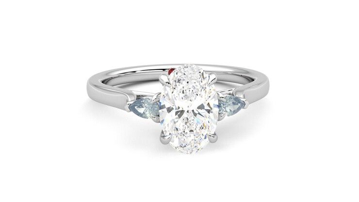 Taylor & Hart Faith Oval Engagement Ring 360 degree image 2