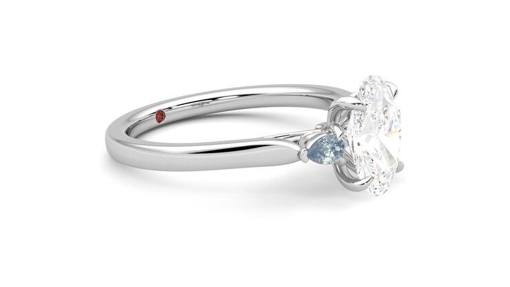 Taylor & Hart Faith Oval Engagement Ring 360 degree image 7