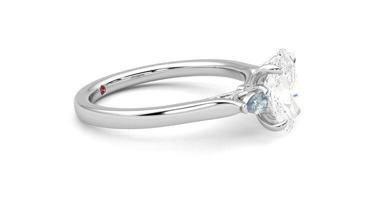 Taylor & Hart Faith Oval Engagement Ring 360 degree image 8