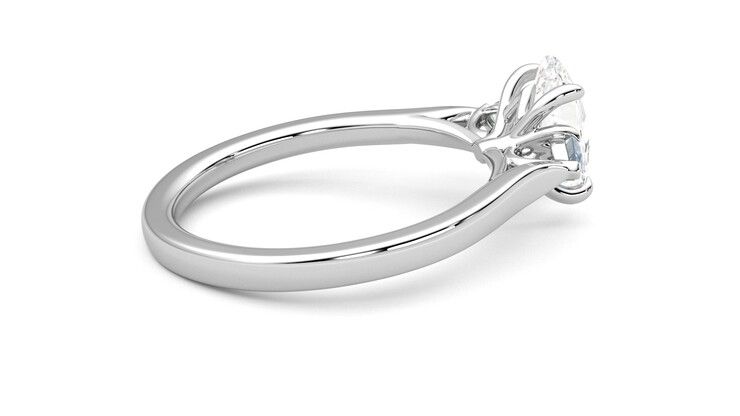 Taylor & Hart Faith Oval Engagement Ring 360 degree image 11