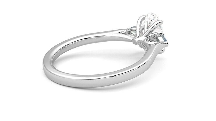 Taylor & Hart Faith Oval Engagement Ring 360 degree image 12