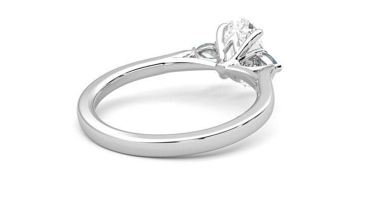 Taylor & Hart Faith Oval Engagement Ring 360 degree image 13