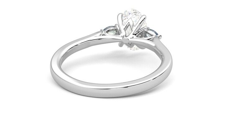 Taylor & Hart Faith Oval Engagement Ring 360 degree image 14
