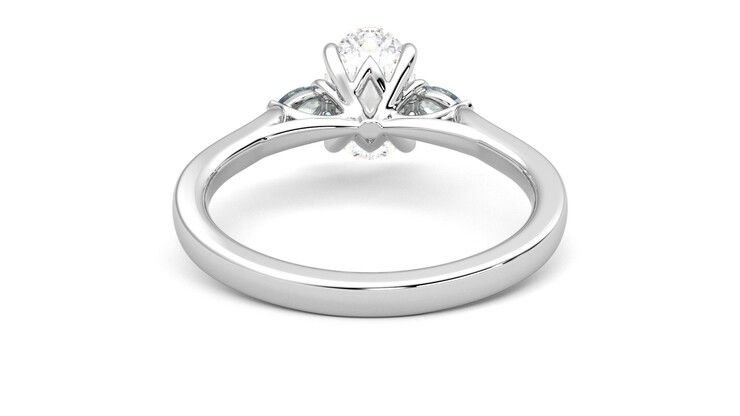 Taylor & Hart Faith Oval Engagement Ring 360 degree image 15