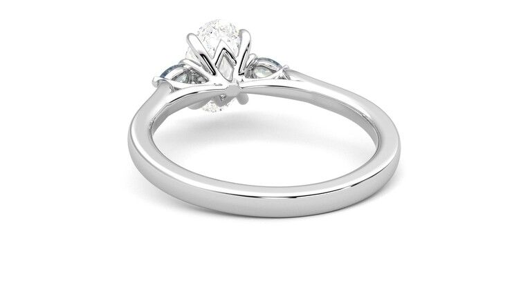 Taylor & Hart Faith Oval Engagement Ring 360 degree image 16
