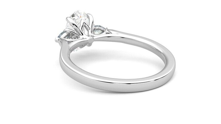 Taylor & Hart Faith Oval Engagement Ring 360 degree image 17