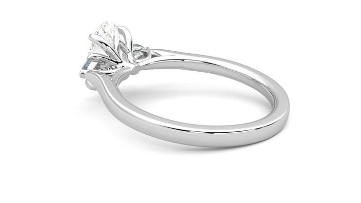 Taylor & Hart Faith Oval Engagement Ring 360 degree image 18