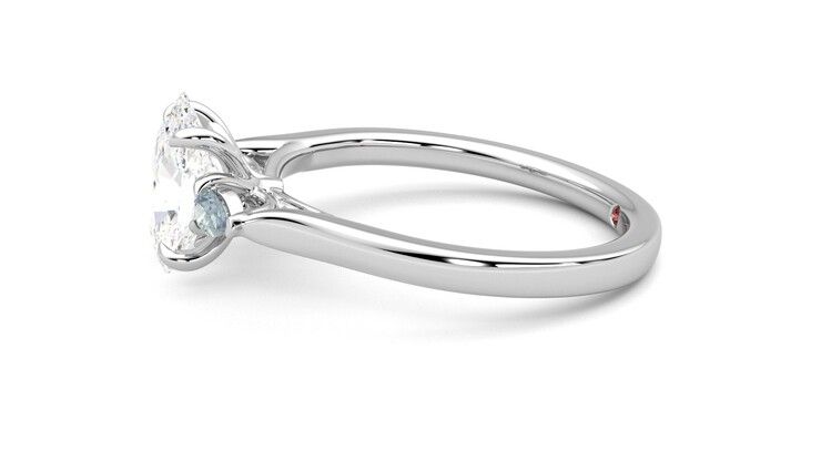 Taylor & Hart Faith Oval Engagement Ring 360 degree image 21