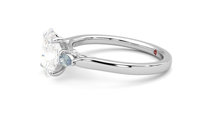 Taylor & Hart Faith Oval Engagement Ring 360 degree image 22