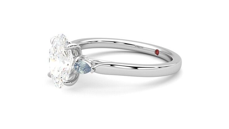 Taylor & Hart Faith Oval Engagement Ring 360 degree image 23