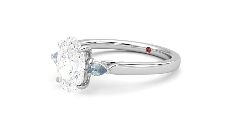Taylor & Hart Faith Oval Engagement Ring 360 degree image 24