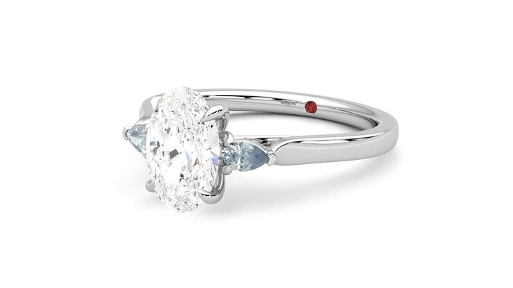 Taylor & Hart Faith Oval Engagement Ring 360 degree image 25