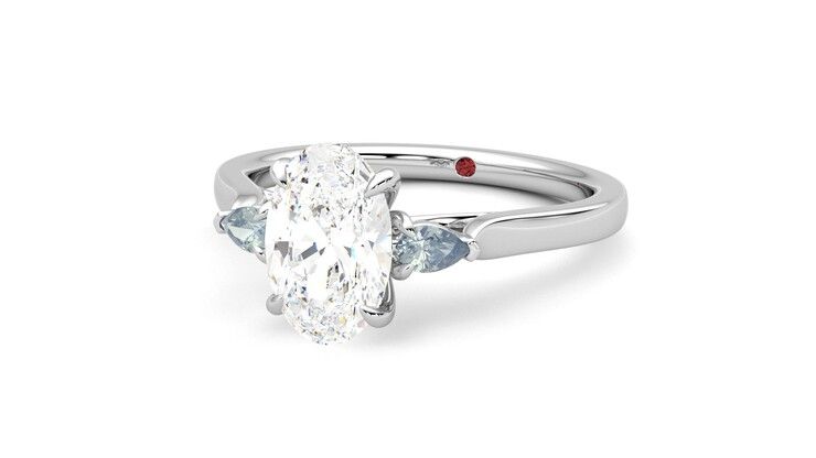 Taylor & Hart Faith Oval Engagement Ring 360 degree image 26