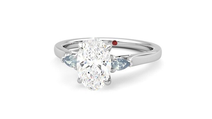 Taylor & Hart Faith Oval Engagement Ring 360 degree image 27