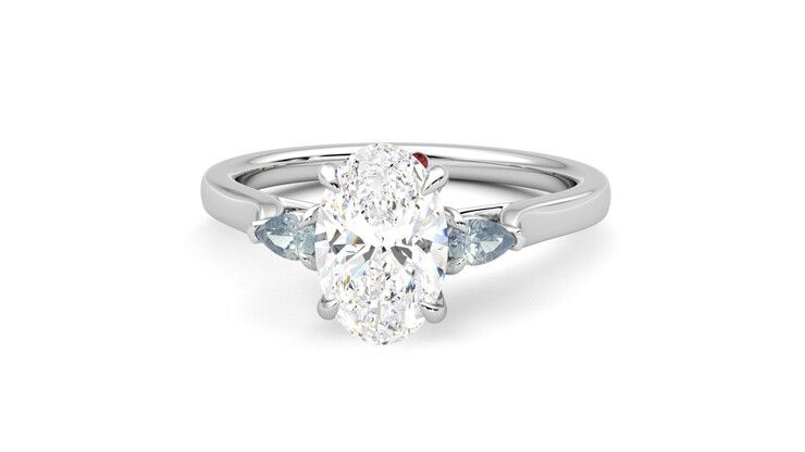 Taylor & Hart Faith Oval Engagement Ring 360 degree image 28