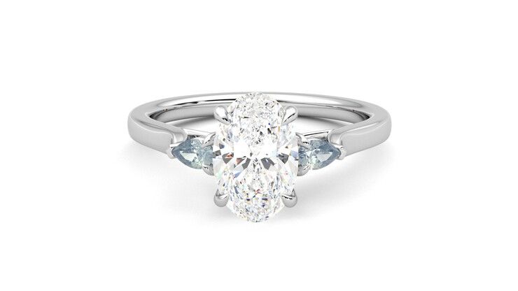 Taylor & Hart Faith Oval Engagement Ring 360 degree image 29