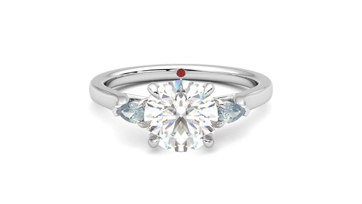 Taylor & Hart Faith Round Engagement Ring 360 degree image 0