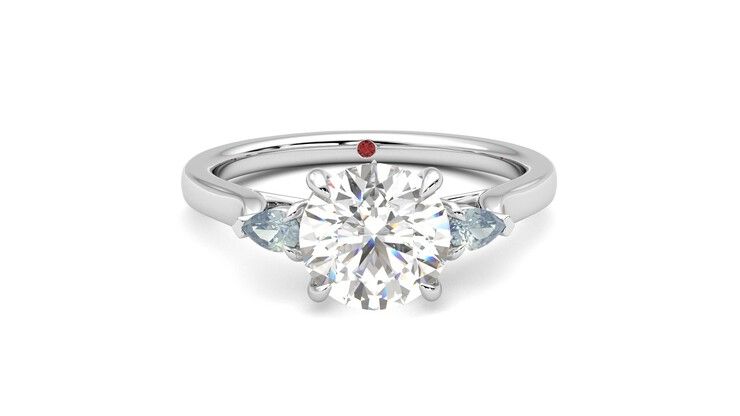 Taylor & Hart Faith Round Engagement Ring 360 degree image 1