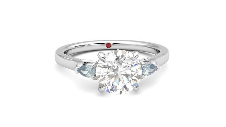 Taylor & Hart Faith Round Engagement Ring 360 degree image 2