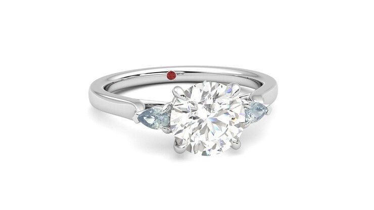 Taylor & Hart Faith Round Engagement Ring 360 degree image 3