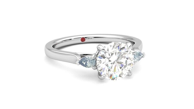 Taylor & Hart Faith Round Engagement Ring 360 degree image 4