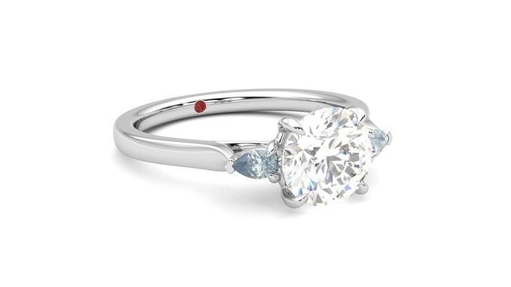 Taylor & Hart Faith Round Engagement Ring 360 degree image 5