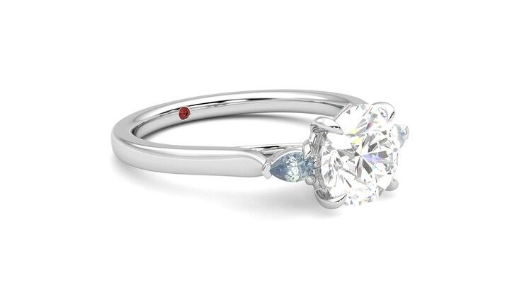 Taylor & Hart Faith Round Engagement Ring 360 degree image 6