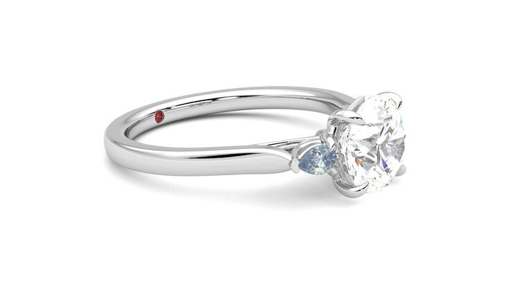 Taylor & Hart Faith Round Engagement Ring 360 degree image 7