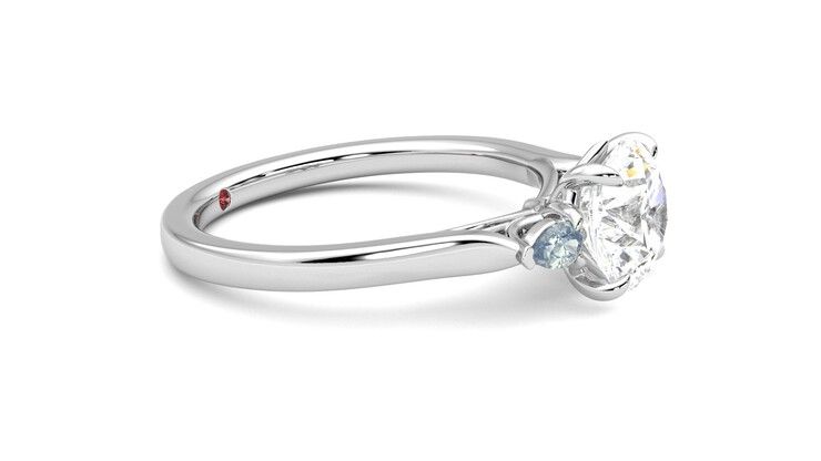 Taylor & Hart Faith Round Engagement Ring 360 degree image 8