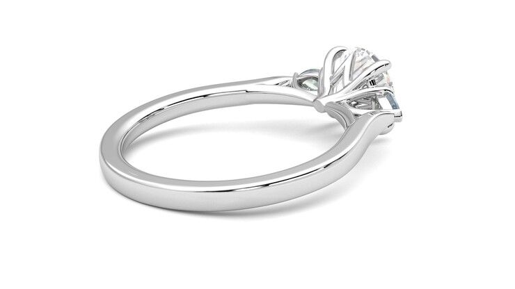 Taylor & Hart Faith Round Engagement Ring 360 degree image 12