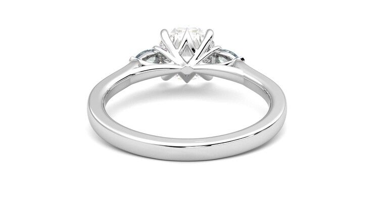 Taylor & Hart Faith Round Engagement Ring 360 degree image 15