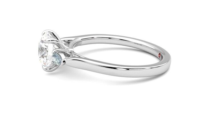 Taylor & Hart Faith Round Engagement Ring 360 degree image 21