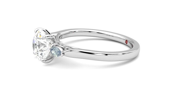 Taylor & Hart Faith Round Engagement Ring 360 degree image 22