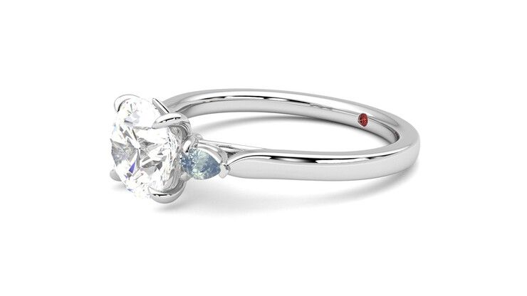 Taylor & Hart Faith Round Engagement Ring 360 degree image 23