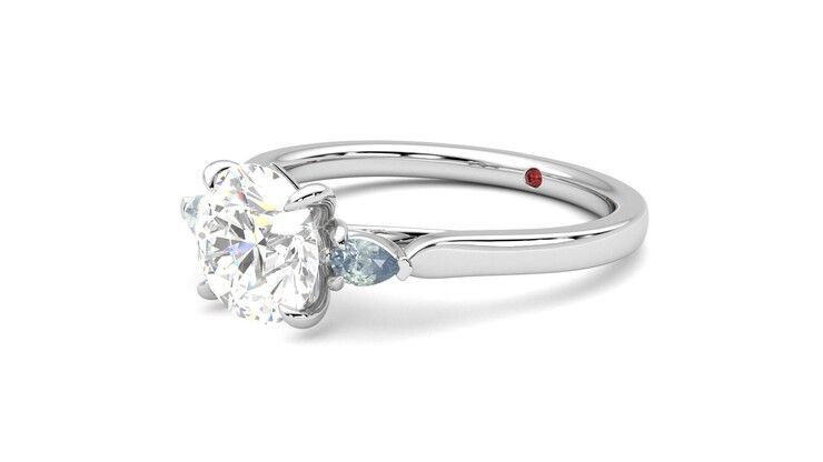 Taylor & Hart Faith Round Engagement Ring 360 degree image 24