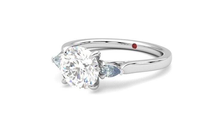 Taylor & Hart Faith Round Engagement Ring 360 degree image 25