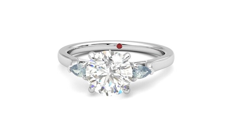 Taylor & Hart Faith Round Engagement Ring 360 degree image 28