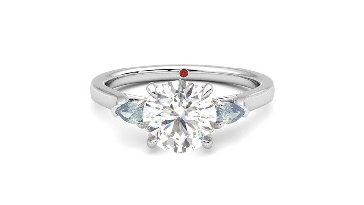 Taylor & Hart Faith Round Engagement Ring 360 degree image 29