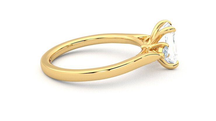 Taylor & Hart Faith Emerald Engagement Ring 360 degree image 10