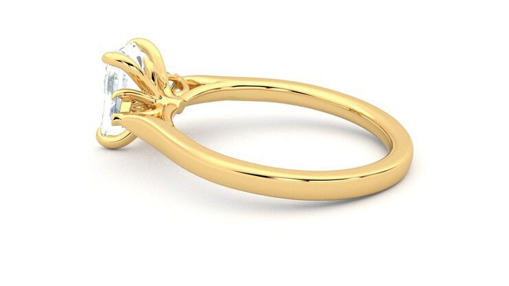 Taylor & Hart Faith Emerald Engagement Ring 360 degree image 19