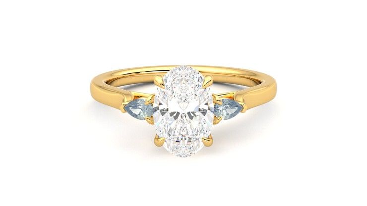 Taylor & Hart Faith Oval Engagement Ring 360 degree image 0