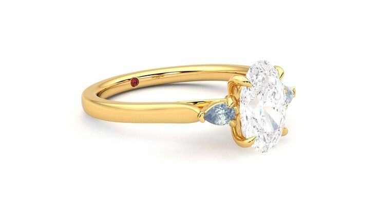 Taylor & Hart Faith Oval Engagement Ring 360 degree image 6