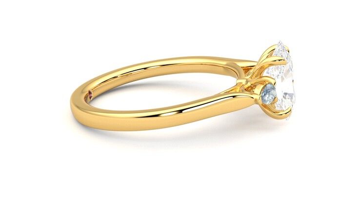 Taylor & Hart Faith Oval Engagement Ring 360 degree image 9