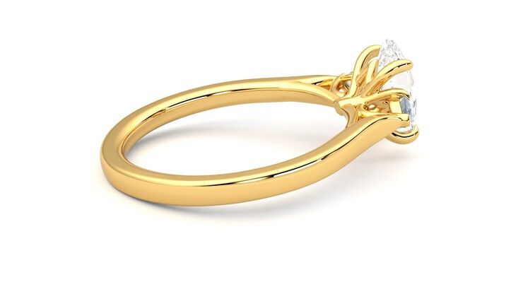 Taylor & Hart Faith Oval Engagement Ring 360 degree image 11